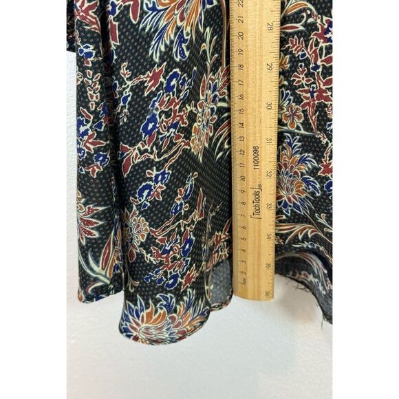 Zara Trafaluc Designer ZARA Floral Long Sleeve Printed Shirt Lined Dress Large - Picture 6 of 8